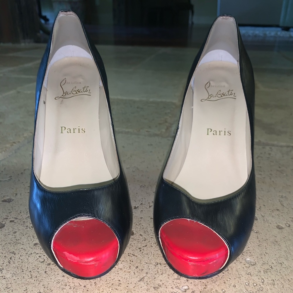 Christian Louboutin Peephole Heels - Size 8